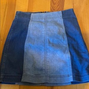Free People Color Block Skirt